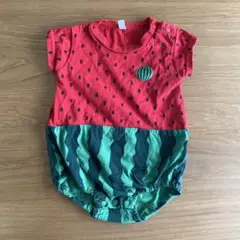 西松屋　スイカ柄ロンパース 70cm