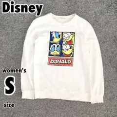 【Disney】ディズニー ドナルドダック スウェット ロンT【S】c580