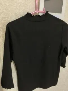 フリルネック リブ編み七分袖　　Mサイズ イング　　新品未使用