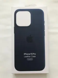 未使用iPhone 15Pro レザーケース正規品ブルー ❸