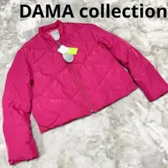 DAMA Collection ステッチデザイン ライトダウンジャケット ピンク