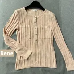 Reneのトップス カメリアボタンデザイン