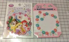 ワッペン　アイロン　アップリケ　プリンセス　ディズニー　花　セット