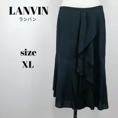 【a1687】LANVIN ランバンオンブルー 美品スカート 42 ブラック