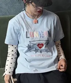 napinna maisonラブレターパッチワークロゴ半袖Tシャツ