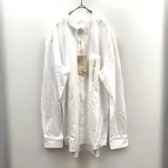 無印良品　シワになりにくいボタンダウン長袖シャツ L 白　オーガニックコットン⑤