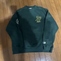 グラフィックプリント ダークグリーン スウェット