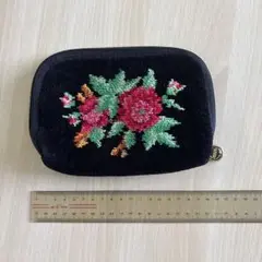 FEILER 花柄 ポーチ 黒