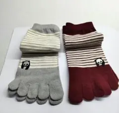 しまむら　5本指靴下　ショート丈　2足セット