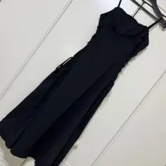 黒いキャミロングワンピース キャミワンピース シーイン XS