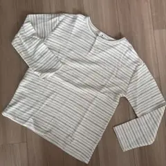 H&M ホワイトストライプ 長袖カットソー M