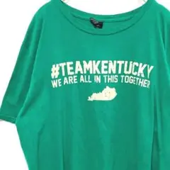 アンビル Tシャツ #TEAMKENTUCKY 緑 古着 L グリーン