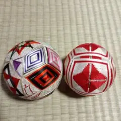 カラフル刺繍装飾ボール 2個セット