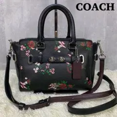 COACH 2way ショルダーバッグ スワッガー マルチフラワー F25862