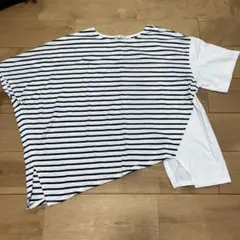 美品Praia ストライプ 半袖Tシャツ　プライア