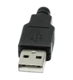 SODIAL(R)10ｘタイプAオスUSB4ピンプラグソケットコネクターカバー付