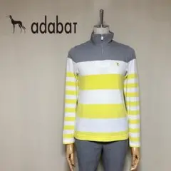 adabat◇アダバット 洗える ハーフジップ ウォーム素材 長袖カットソー38