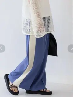 Ray BEAMS サイドラインワイドパンツ size0