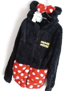 M レディース もこもこ ミニーマウス フルジップパーカー トップス