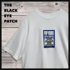 y26【希少】ブラックアイパッチ ボックスロゴ プリント Tシャツ 一点物 L