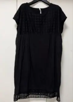 スナオクワハラ❤︎レース生地が美しい黒チュニック⭐︎美品！