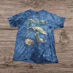 THE MOUNTAIN ウミガメ Tシャツ ダイダイブルー Lサイズ