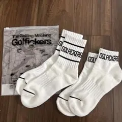 GOLFICKERS Golfman Socks White