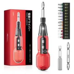 電動ドライバー 充電式ドライバー 5V 1800mAh 超硬S2鋼ビツト採用
