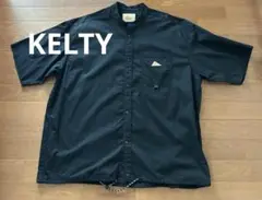 美品KELLY ブラック 半袖シャツ　スタンドカラー　サイズL