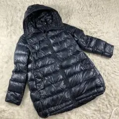 【美品✨】メルヴェイユヴァント ダウンコート 大きいサイズ LL 紺 ネイビー
