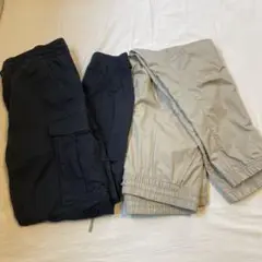 H&M ジョガーパンツ　ブラック＋ベージュ