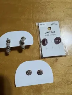 Lattice マグネットピアス セット　3セット