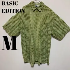 BASIC EDITIONS ベーシックエディションズ　総柄　半袖シャツ　M