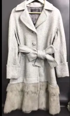 ADORE アドーア リスファー 2way ロングコート ウールコート 裾ファー