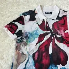 desigual デシグアル　花柄　ポロシャツ　XL 大きめ
