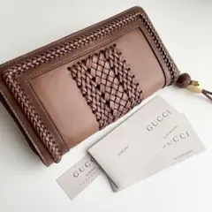 GUCCI 長財布　ウーブンウェブ　パープル GUCCI 長財布 ウーブンウェブ パープル