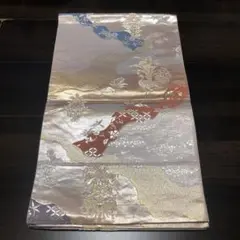 袋帯☆孔雀柄 鹿柄 金銀糸 引箔