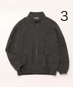 オーラリー アルパカウールシルクツイードジップブルゾン サイズ3 25AW 新品
