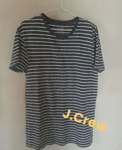 【J.Crew 】M ネイビーとホワイトストライプ Tシャツ