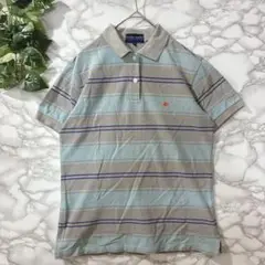 パーリーゲイツ ストライプ ポロシャツ サイズ2 ゴルフ 半袖