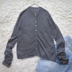 美品✨️フレームワーク　スイビコットンリブカーディガン24aw　グレー