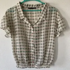 Heather 半袖チェックシャツ