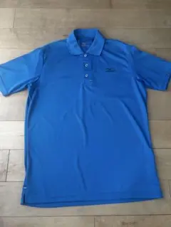 Mizuno 青 速乾ポロシャツ サイドスリット付き