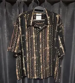 lui's シャツ　柄　チェーン