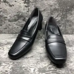 極美品✨fuwaraku【23EEE】パンプス ローファー スクエアトゥ