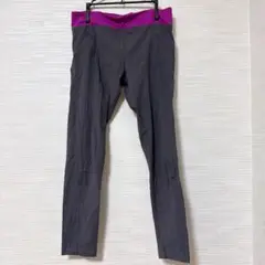 joe FRESH グレーと紫のMサイズフィットネスパンツ トレーニングウェア