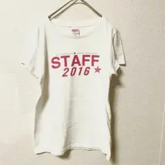 STAFF 2016 Tシャツ ホワイト　半袖　M 5401-03