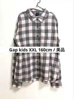 【Gap kids 】《美品》ブロックチェック柄　カジュアルシャツ　160