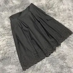 FOXEY NEW YORKフォクシーニューヨーク フレアスカート ダークグレー