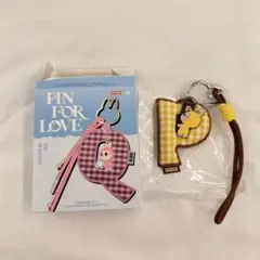 ラブブ イニシャル キーリング 『P』